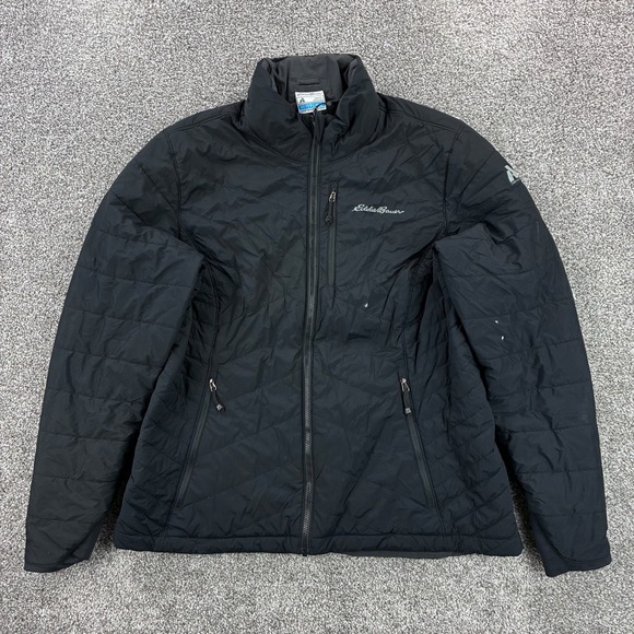 Eddie Bauer First Ascent Jacket Womens Large Black Reversible Puffer Lightweight - Picture 1 of 7